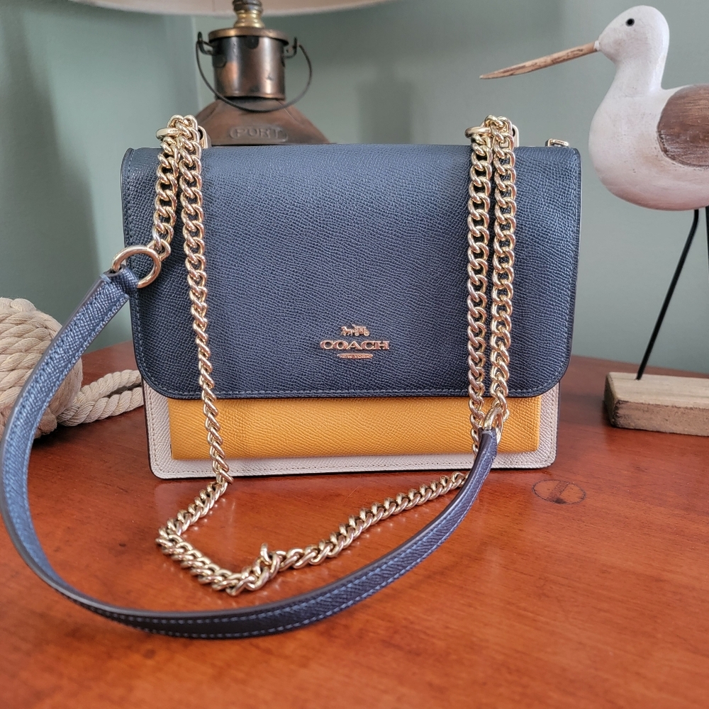 Coach C2860 Klare Colorblock Crossgrain Leather Shoulder Crossbody Bag